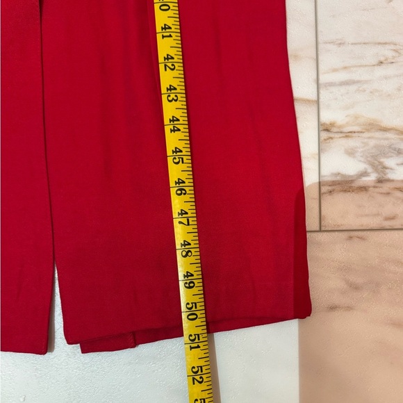 Vintage La Belle Red Sleeveless Button Front Midi Dress - Size 5 - Made in USA - Picture 6 of 8